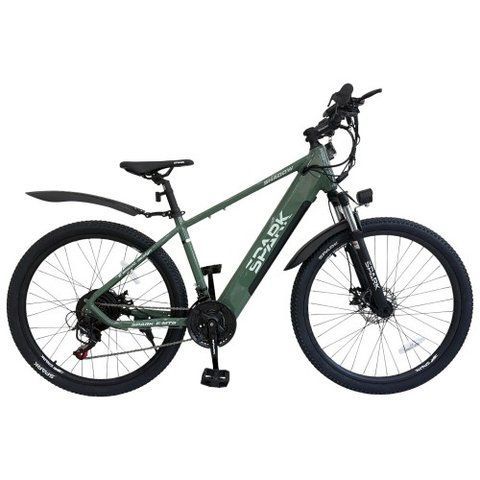 Велосипед з електромотором SPARK E-MTB SHADOW 15" 48V/500W/12,8Ah темно-зелений 239953 фото