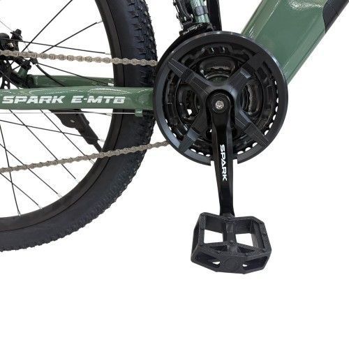 Велосипед з електромотором SPARK E-MTB SHADOW 15" 48V/500W/12,8Ah темно-зелений 239953 фото