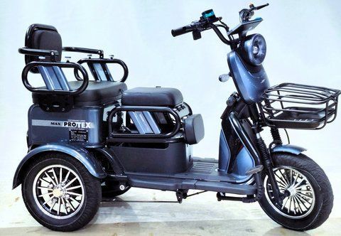 Трицикл Corso &laquo;PROTEX MAX&raquo; PX-649026, двигун 1200W, акумулятор 72V 28Ah графеновий, графітовий + 1 ящик. акум, колеса 10" 148-357 фото