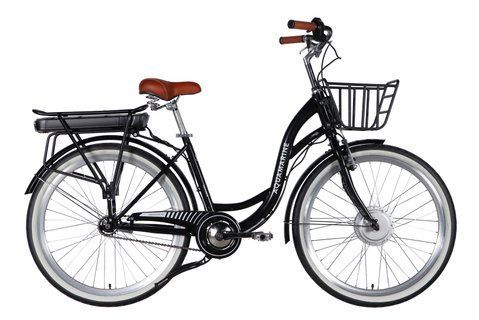 Велосипед з електроприводом 26" ST Dorozhnik eAQUAMARINE BH рама-17" 36B 13А*г 500Вт чорний з кошиком 2026 ELB-D-26-296 фото