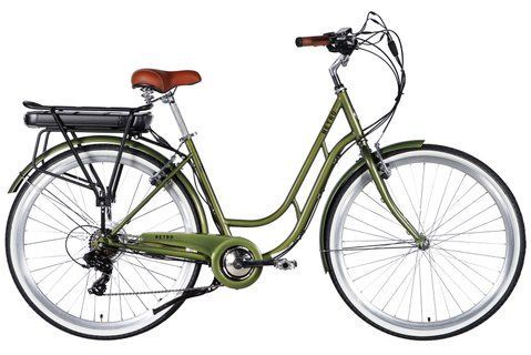 Велосипед з електроприводом 28" ST Dorozhnik eRETRO Vbr FR рама-19" 36B 13А*г 500Вт темно-зелений 2026 ELB-D-28-110 фото