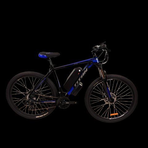 Електровелосипед Titan FOX 29" 20" MXUS FX-15 CASSETTE 48V13Ah Чорний-Синій 102328 фото