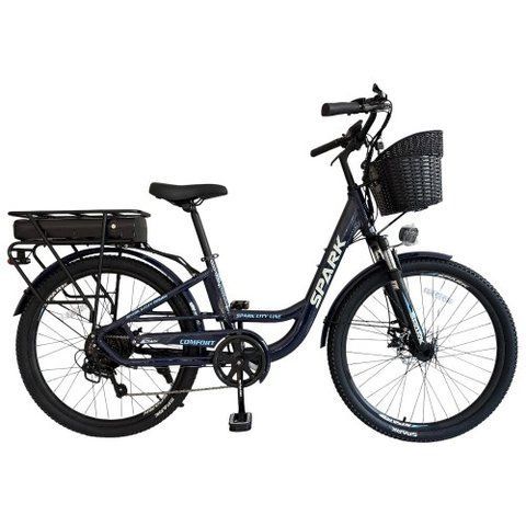 Велосипед з електромотором SPARK E-CITY COMFORT 17" 48V/500W/12,8Ah темно-синій 218745 фото