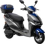 Електроскутер Corso &laquo;JOGGER&raquo; JR-316044, двигун 1500W, акумулятор 72V 25Ah свинцево-кислотний, сіро-синій, колеса 10" + 1 ящик. акум 103-157 фото