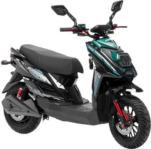 Електроскутер Corso &laquo;HURRICANE&raquo; HR-246188, двигун 2500W, акумулятор 72V 40Ah літій-залізо-фосфатний, зелений, колеса 12" 103-290 фото