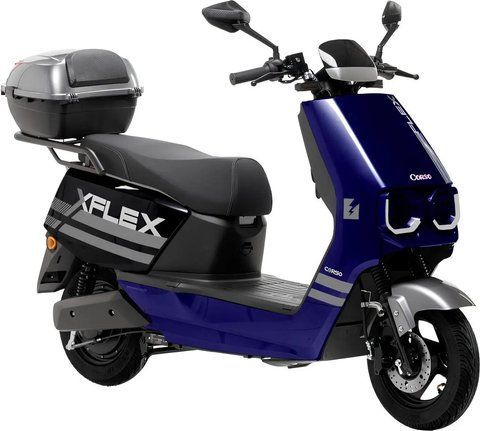 Електроскутер Corso &laquo;FLEX&raquo; FL-384117 двигун 1500W, акумулятор графеновий 72V 35Ah, синій, колеса 10" + 1 ящик. акум 103-260 фото