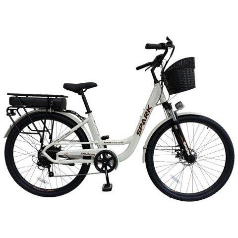 Велосипед з електромотором SPARK E-CITY COMFORT 18" 48V/500W/12,8Ah світло-сірий 218748 фото